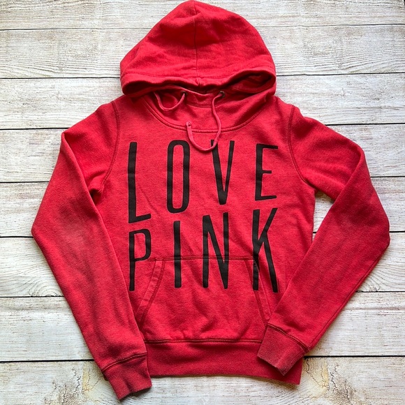 PINK Victoria's Secret Tops - ❄️ Victoria’s Secret PINK Red Pullover Hoodie